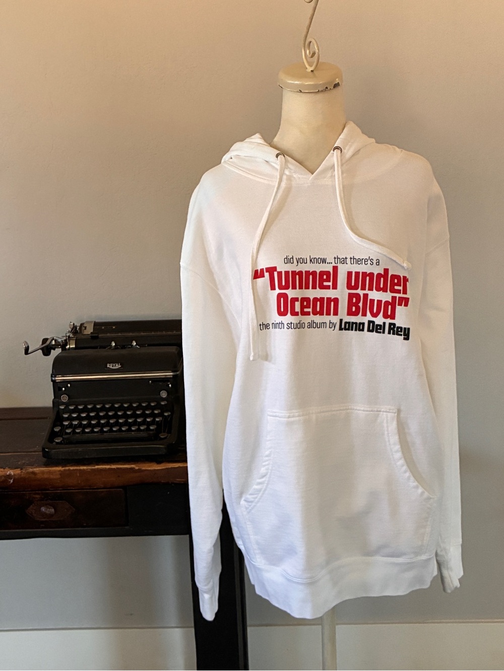 Lana Del Rey Hoodie Tunnel Under Ocean Blvd Hoodie Sweatshirt- Unisex Size Large